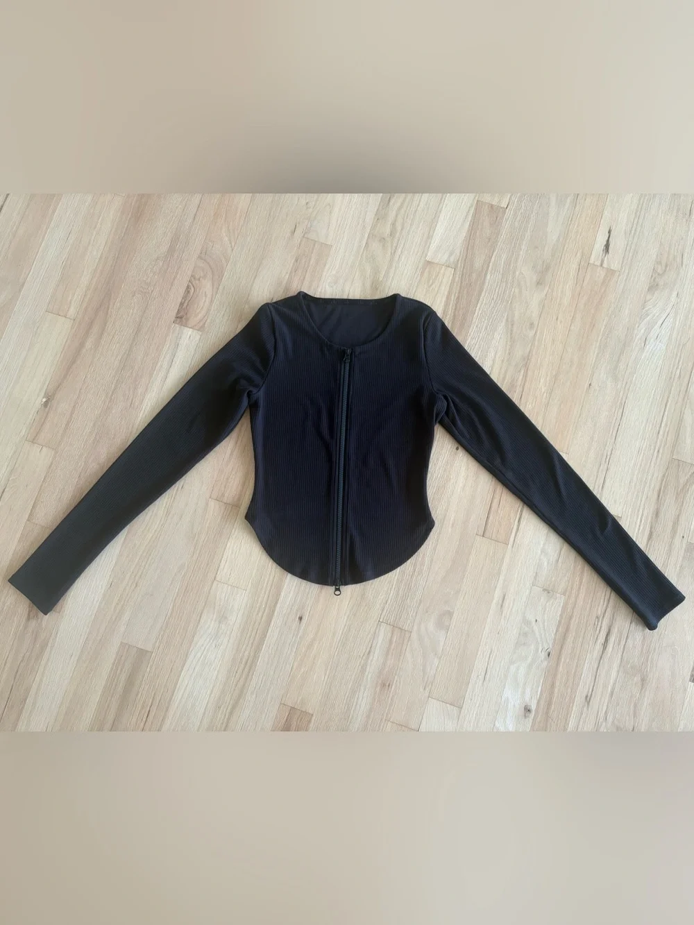 Alo Yoga Black Ribbed Stardust Long Sleeve